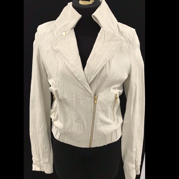 Express Bone Motorcycle Biker 100% Leather Jacket - Picture 1 of 7